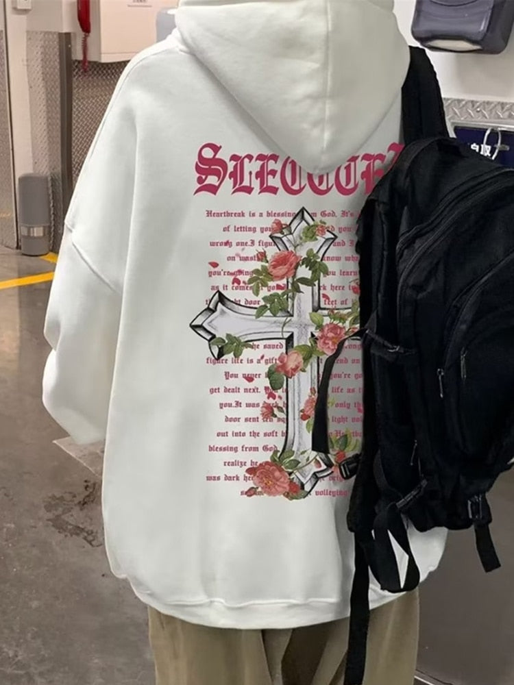 Rose cross ™ - Oversized Hoodie