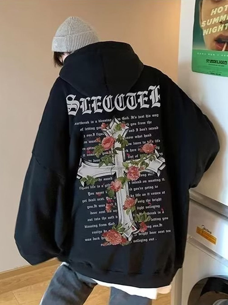 Rose cross ™ - Oversized Hoodie