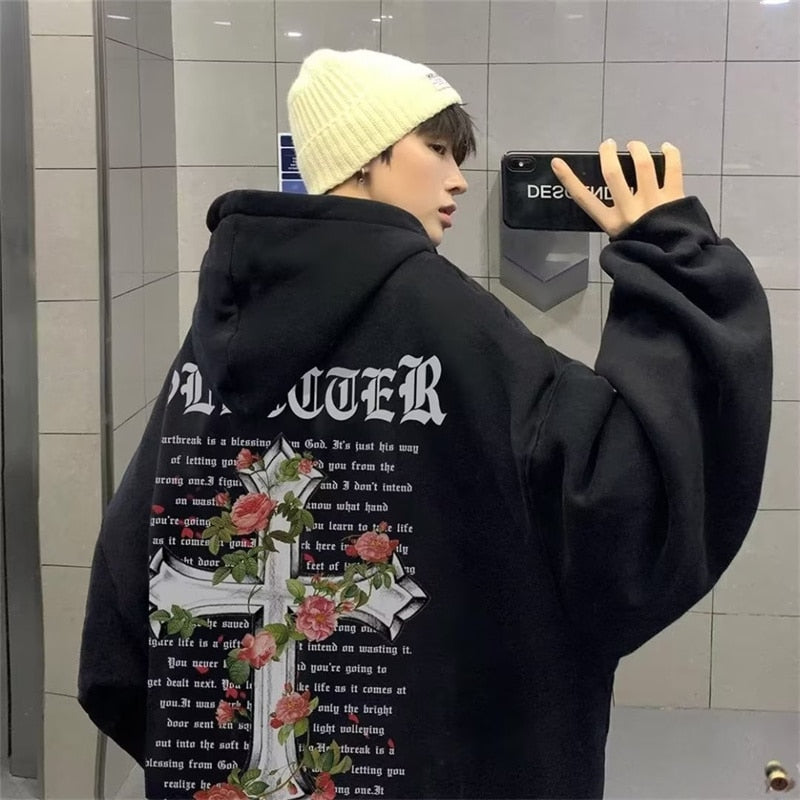 Rose cross ™ - Oversized Hoodie